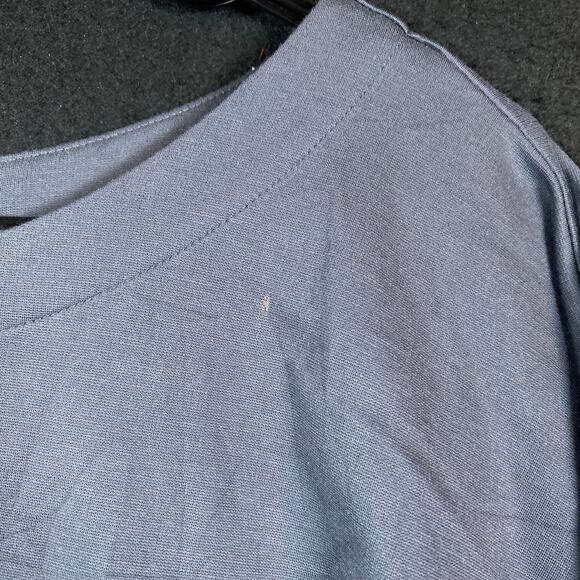 J Jill Womens Shirt Dark Gray Pull Over Front Tie Wrap Tunic Stretch Large - Picture 12 of 13